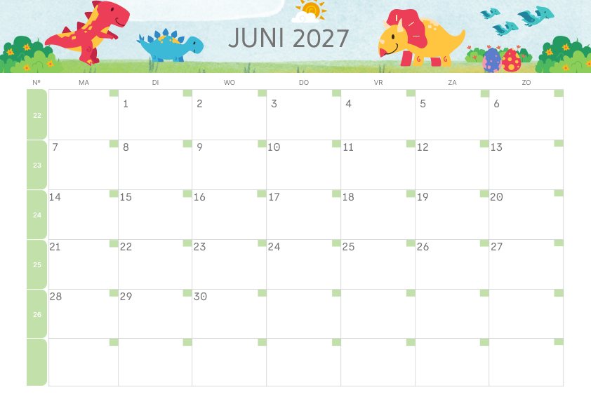 Calendario Mensile 2027 Agosto Tropicale