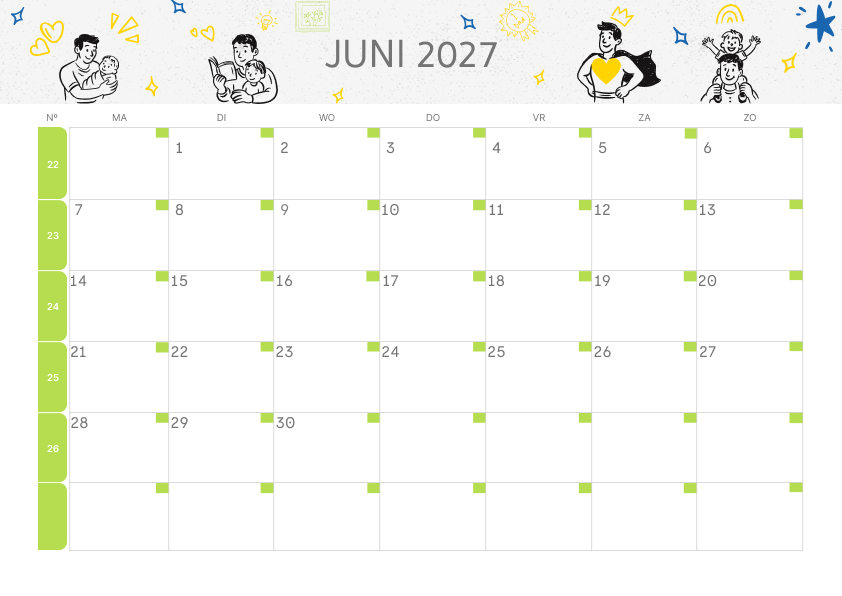 Calendario Mensile 2027 Agosto Minimalista