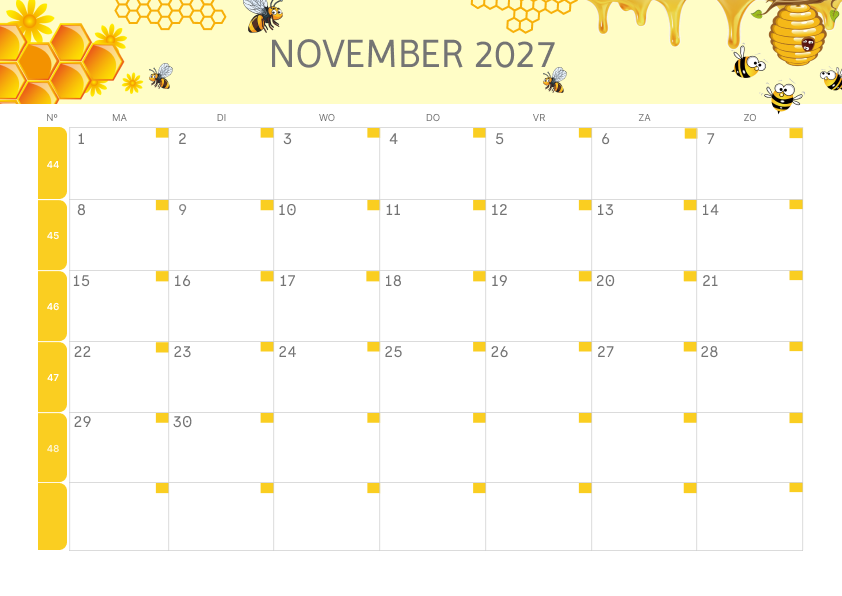 Calendario Mensile 2027 Agosto Minimalista